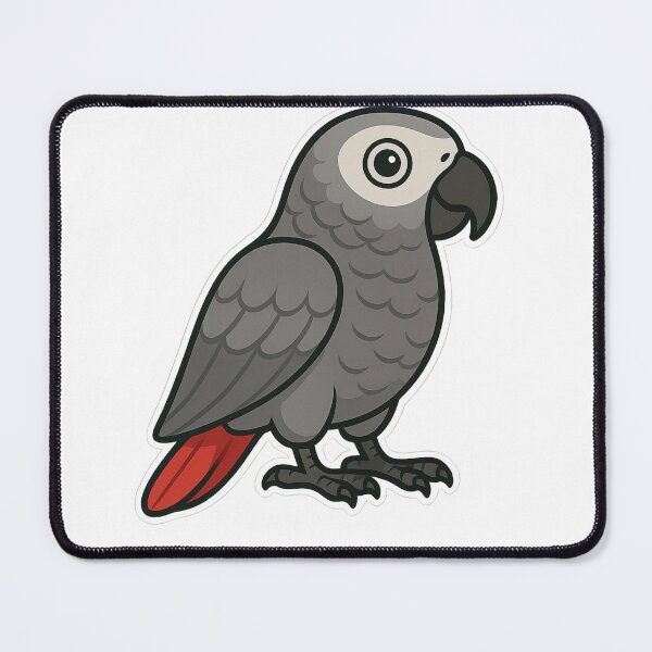 Item preview, African Grey Parrot – Intelligent Jungle Bird designed and sold by Dark Side of The Merch.