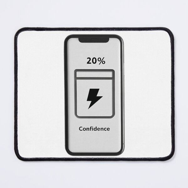Item preview, Low Battery Confidence – Mental Health Minimalist Phone Design designed and sold by Alphakenon.