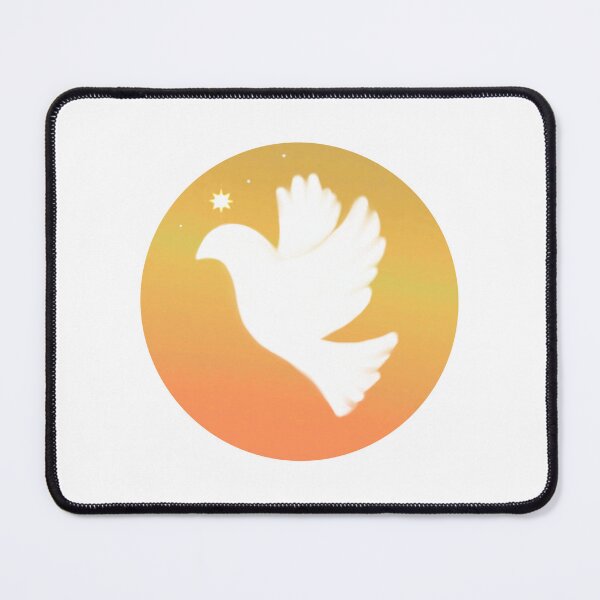 Item preview, Dove of peace with Christ star, orange (without eye) designed and sold by CrocoDi.