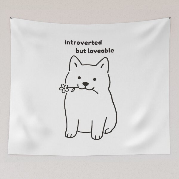 Item preview, Introverted But Loveable - Cute Shiba Inu Dog designed and sold by FurEverLove.