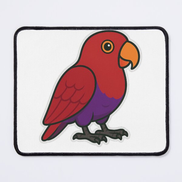 Item preview, Eclectus Parrot Female – Tropical Red & Purple Lori Sticker designed and sold by Dark Side of The Merch.