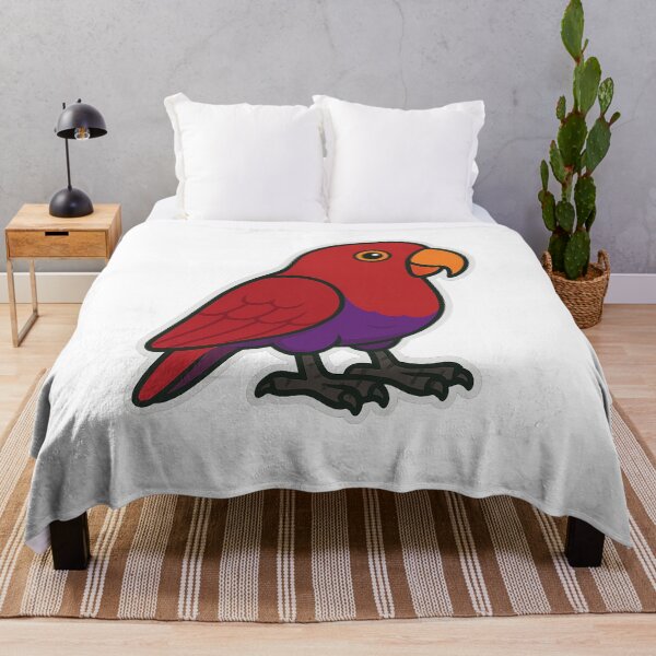 Item preview, Eclectus Parrot Female – Tropical Red & Purple Lori Sticker designed and sold by Dark Side of The Merch.