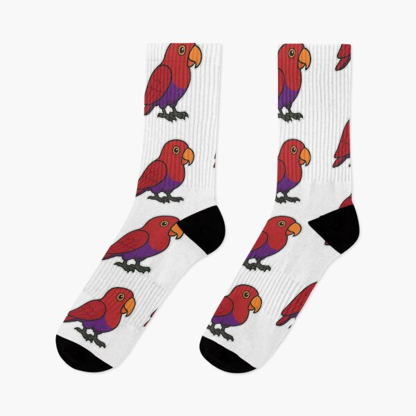 Item preview, Eclectus Parrot Female – Tropical Red & Purple Lori Sticker designed and sold by Dark Side of The Merch.