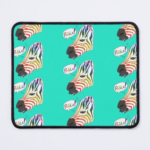 Item preview, LGBTQ Pride Collection Pride Zebra head with rainbow font designed and sold by Miza Drops.