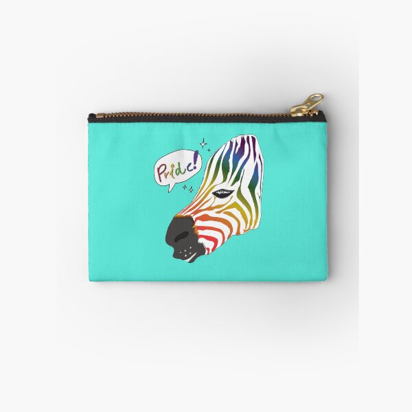 Item preview, LGBTQ Pride Collection Pride Zebra head with rainbow font designed and sold by Miza Drops.