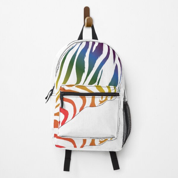 Item preview, LGBTQ Pride Collection Pride Zebra head with rainbow font designed and sold by Miza Drops.