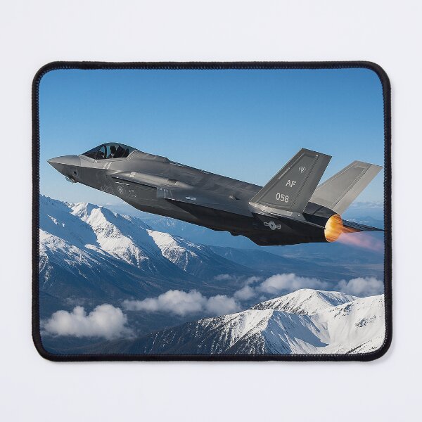 Item preview, F-35A Lightning II Over Snowy Mountains designed and sold by Skyframe Aviation.