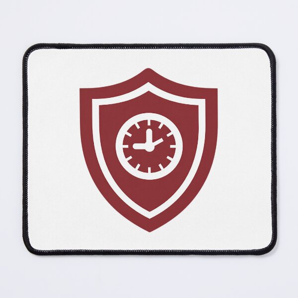 Item preview, Minimalist Clock Shield Emblem – Time Protection Symbol Design designed and sold by Alphakenon.