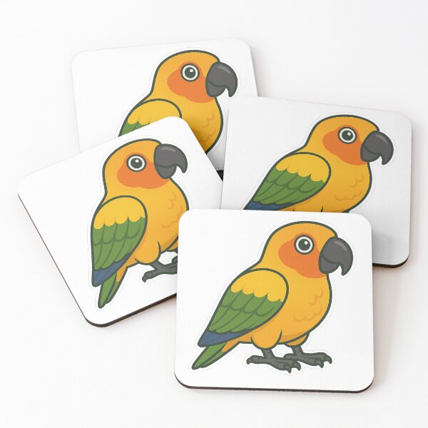 Item preview, Sun Conure – Vibrant Tropical Parrot Sticker designed and sold by Dark Side of The Merch.