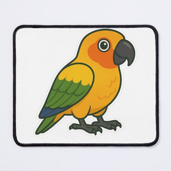 Item preview, Sun Conure – Vibrant Tropical Parrot Sticker designed and sold by Dark Side of The Merch.