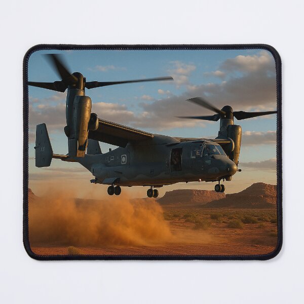 Item preview, CV-22 Osprey Hovering Over Desert Plateau designed and sold by Skyframe Aviation.