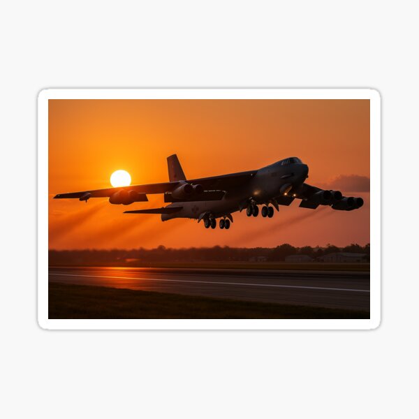 B-52 Stratofortress Sunrise Takeoff Sticker