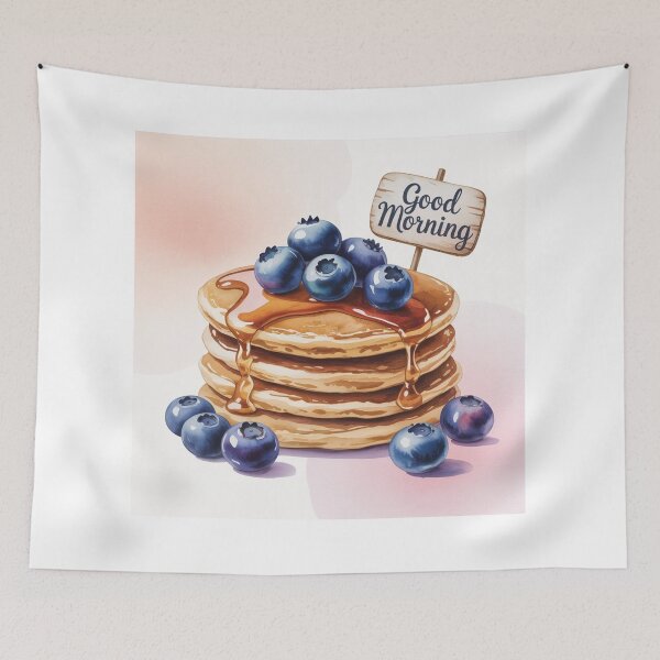 Item preview, Pancakes with Blueberries designed and sold by ArtQueen777.