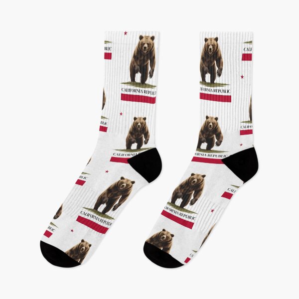 Item preview, California Rising: Bear Charging Flag Resist ICE Raids Protest designed and sold by amandaline.