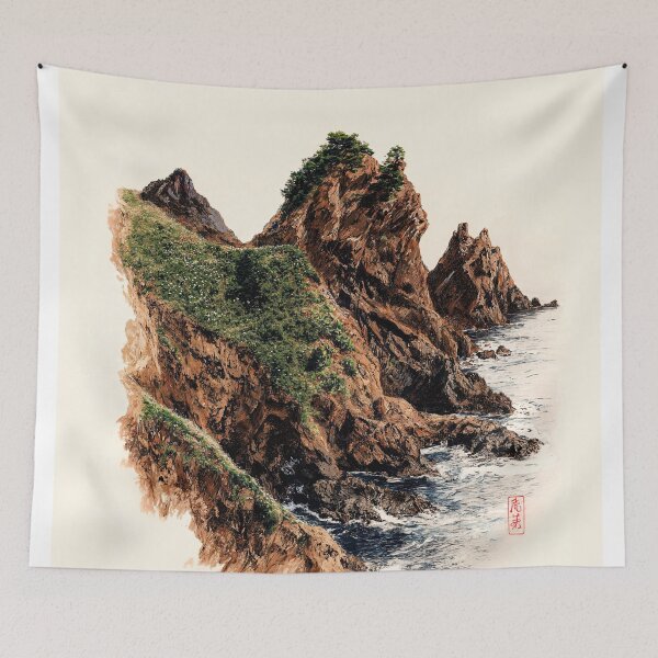 Item preview, Japanese Painting coastal japandi Art Sage Green Poster Japanese Wall Art Maximalist Art chinoiserie Wall Art designed and sold by regnumsaturni.