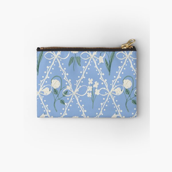 Item preview, Delicate Florals Soft Grandmillennial Preppy Girl Nursery Bright Blue White designed and sold by aneladesigns.