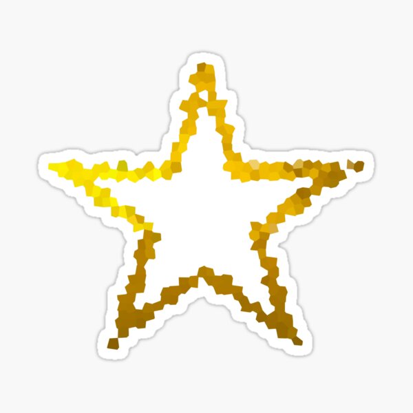 Aperçu de l'œuvre Pixels de cristal d'étoile d'or. créée et vendue par moths-minor.