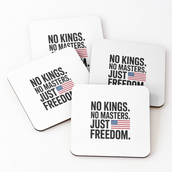 Item preview, No Kings No Masters Just Freedom Minimalist Tee designed and sold by stickercuffs.