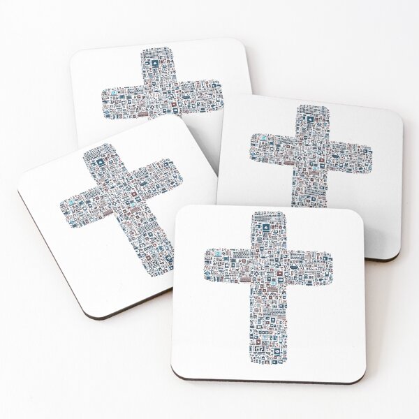 Item preview, Tech Mosaic Cross – Digital Faith in Color designed and sold by Alphakenon.