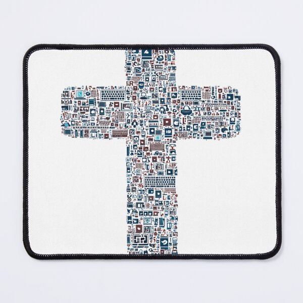Item preview, Tech Mosaic Cross – Digital Faith in Color designed and sold by Alphakenon.