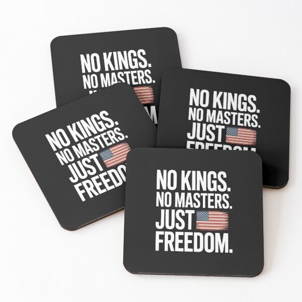 Item preview, No Kings No Masters Just Freedom Minimalist Tee designed and sold by stickercuffs.