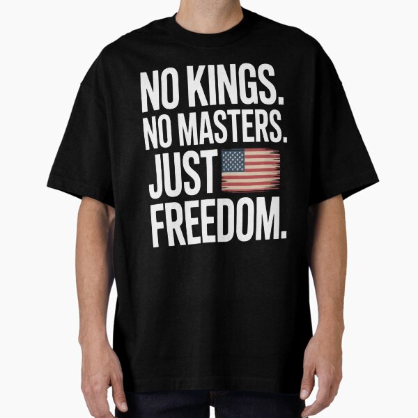 Item preview, No Kings No Masters Just Freedom Minimalist Tee designed and sold by stickercuffs.