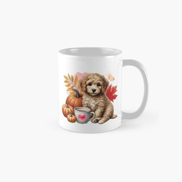 Item preview, Fall Cockapoo Puppy Coffee Mug Autumn Pumpkins Dog designed and sold by happiecatstore.