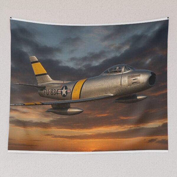 Item preview, North American F-86 Sabre at Dusk designed and sold by Skyframe Aviation.