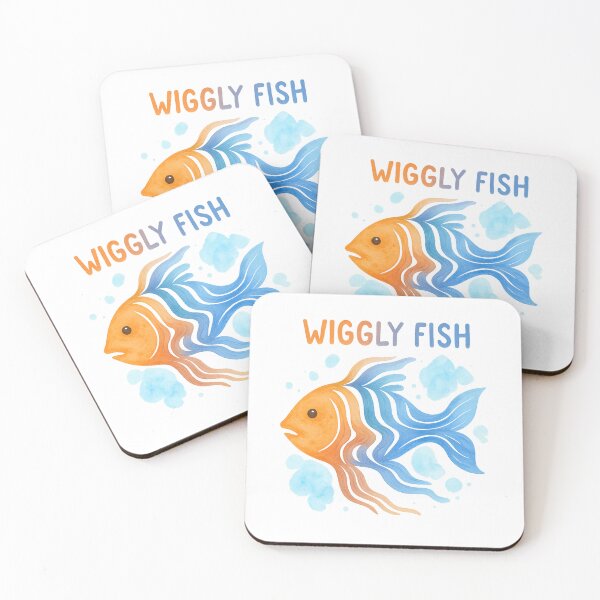 Item preview, Wiggly Fish – Watercolor Flow designed and sold by ALITOPRINCE.