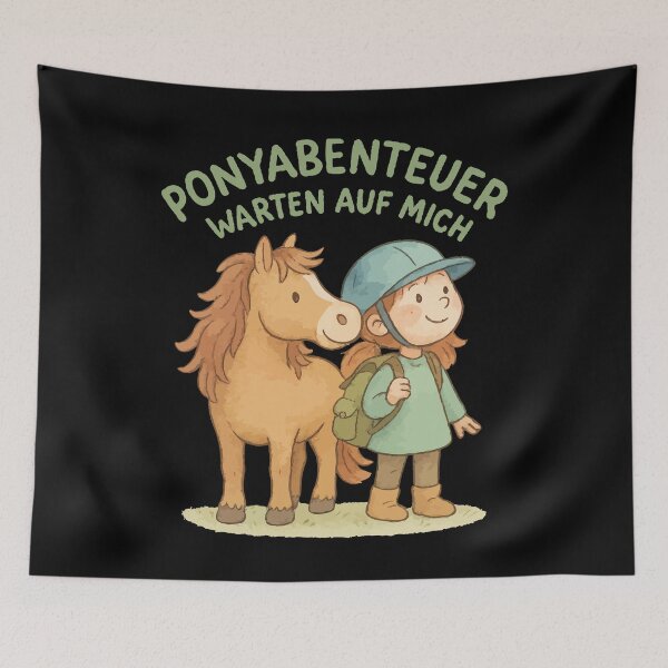Item preview, Pony Adventures Waiting For Me Horses Girls designed and sold by LuminOrb.