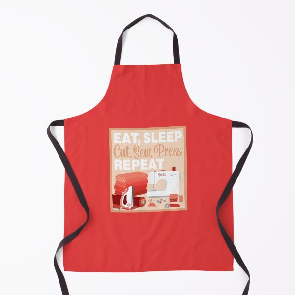 Item preview, Eat Sleep Repeat Quilting - New Machine - RED designed and sold by StellarFX.
