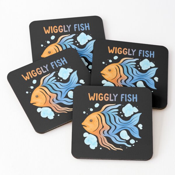 Item preview, Wiggly Fish – Watercolor Flow designed and sold by ALITOPRINCE.