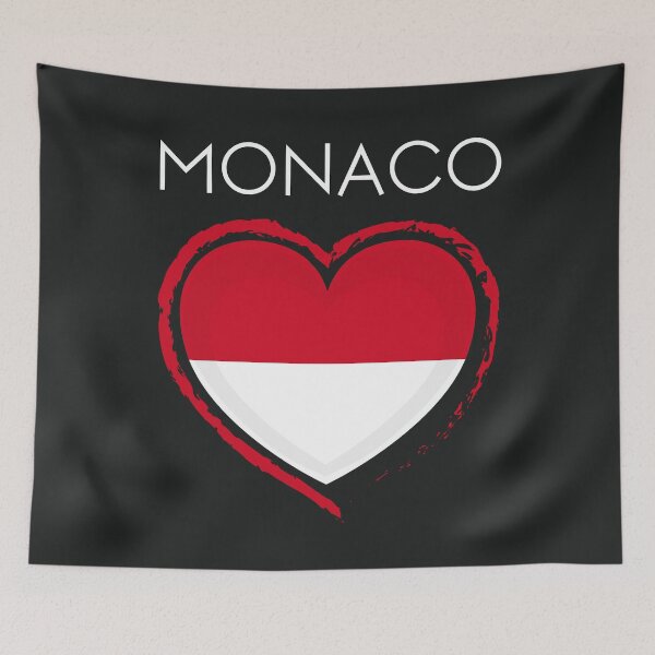 Artikelvorschau, Monaco-Flagge - Monaco-Liebe entworfen und verkauft von Sketch-Shack.