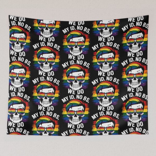 Item preview, Rainbow Skull – My ID, No BS, We Do designed and sold by Taans-Creation.