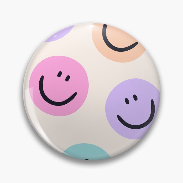 Item preview, Happy face print in warm pastel tones for summer days designed and sold by BIG NERD.