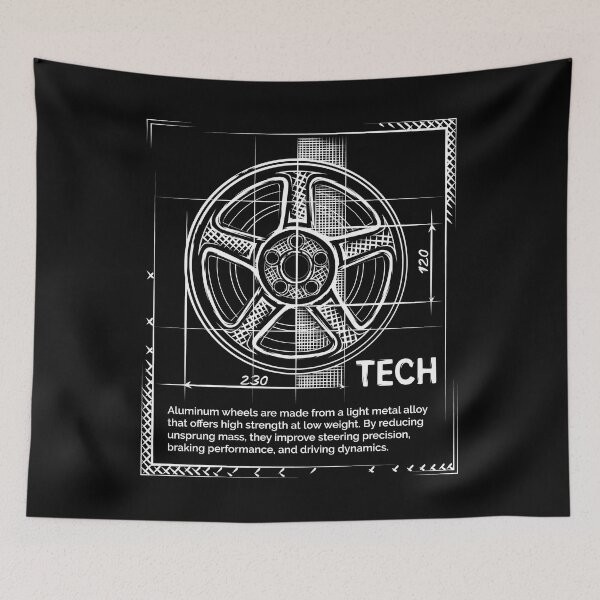 Item preview, Car rim as a technical drawing in sketch style designed and sold by AndreMi.
