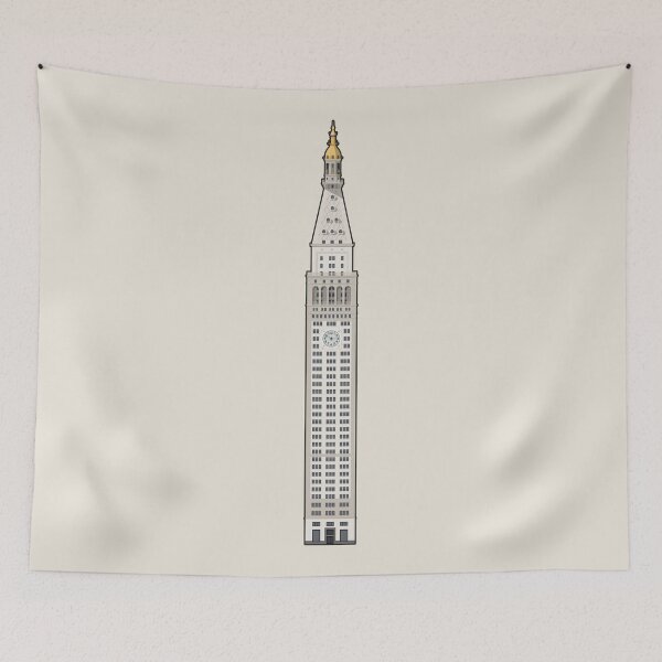 Item preview, Metropolitan Life Tower New York Architectural Illustration (Outlined) designed and sold by archetype prints.