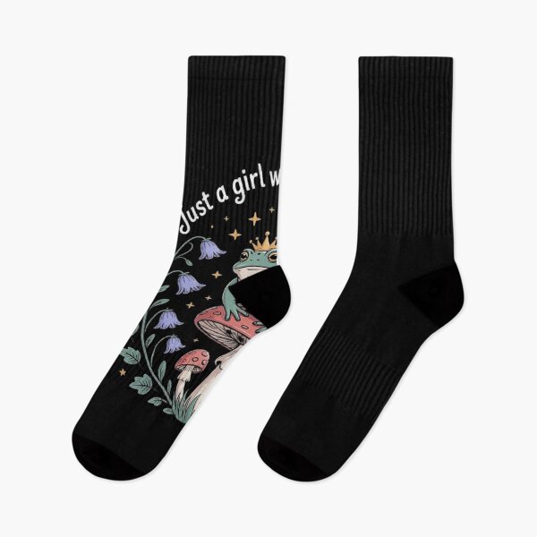 Item preview, Cute Frog Lover Design - Just a Girl Who Loves Frogs with Mushroom and Moon Aesthetic designed and sold by love3617.