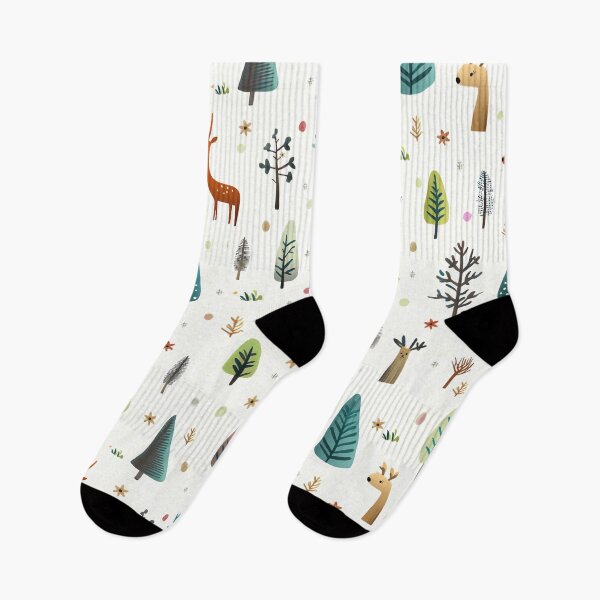 Item preview, Minimal seamless Whimsical forest pattern with animals designed and sold by Danger Design.