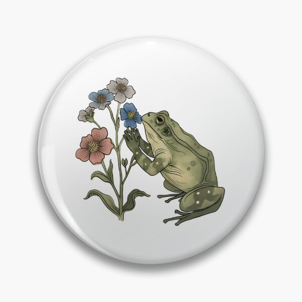 Item preview, A Frog Smelling Flowers designed and sold by xiao xuans.