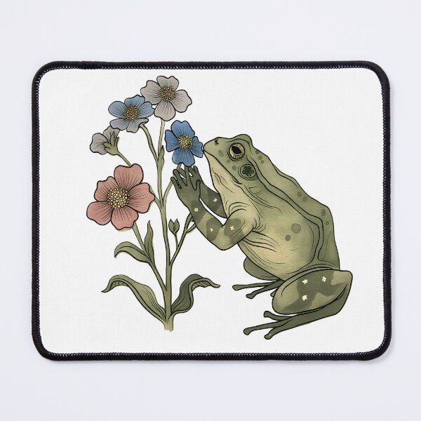 Item preview, A Frog Smelling Flowers designed and sold by xiao xuans.