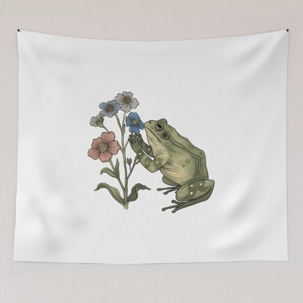 Item preview, A Frog Smelling Flowers designed and sold by xiao xuans.