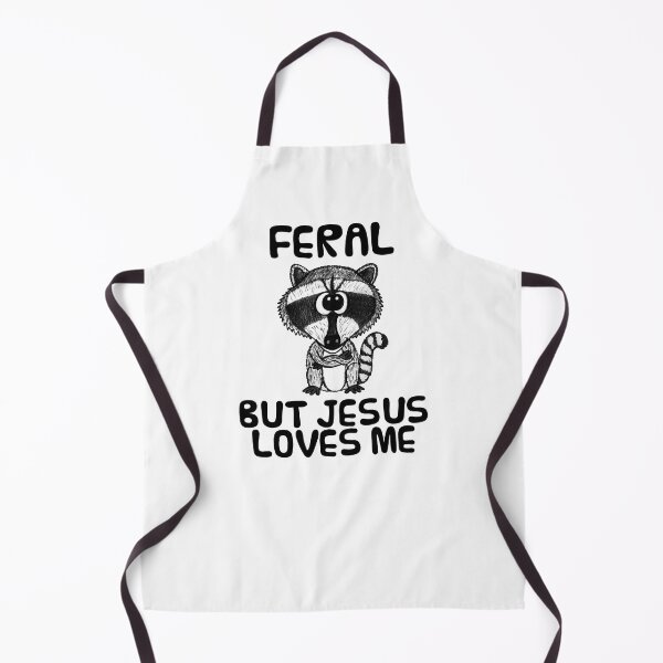 Item preview, Christian Raccoon, Feral But Jesus Loves Me, Church Funny designed and sold by doodlerob.