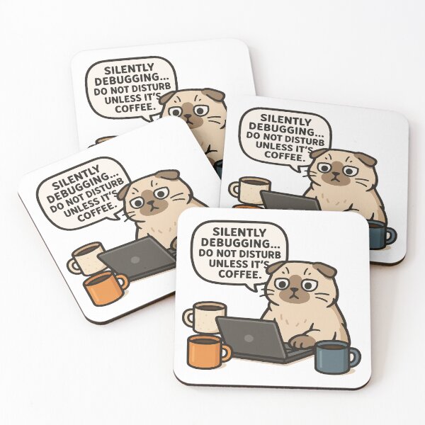 Item preview, Siamese Cat Coder – Funny Debugging Coffee Lover Cat – Do Not Disturb Programmer Gift designed and sold by Soft Strength Studio.