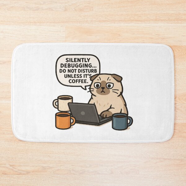 Item preview, Siamese Cat Coder – Funny Debugging Coffee Lover Cat – Do Not Disturb Programmer Gift designed and sold by Soft Strength Studio.