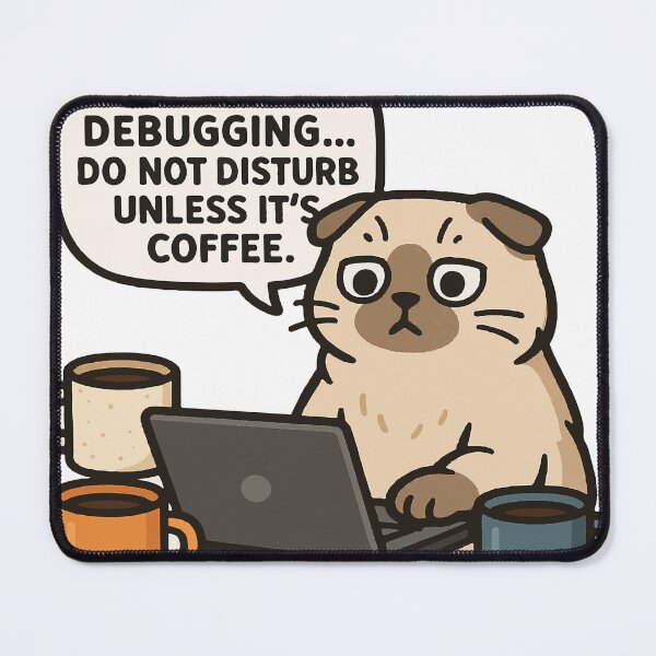 Item preview, Siamese Cat Coder – Funny Debugging Coffee Lover Cat – Do Not Disturb Programmer Gift designed and sold by Soft Strength Studio.