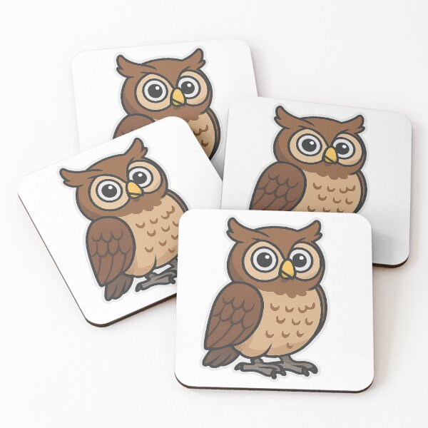 Item preview, Cartoon Owl – Forest Wisdom Bird Sticker designed and sold by Dark Side of The Merch.