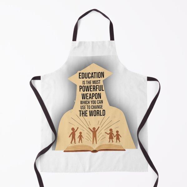 Item preview, Education Is the Most Powerful Weapon – Inspiring Quote Design designed and sold by ArtsyExplorer.