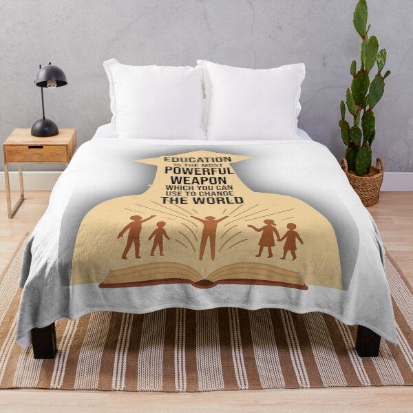Item preview,  Education Is the Most Powerful Weapon – Inspiring Quote Design  designed and sold by ArtsyExplorer.