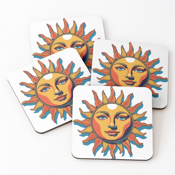 Item preview, Sun with a face (retro 70s style summer) designed and sold by catcurio.